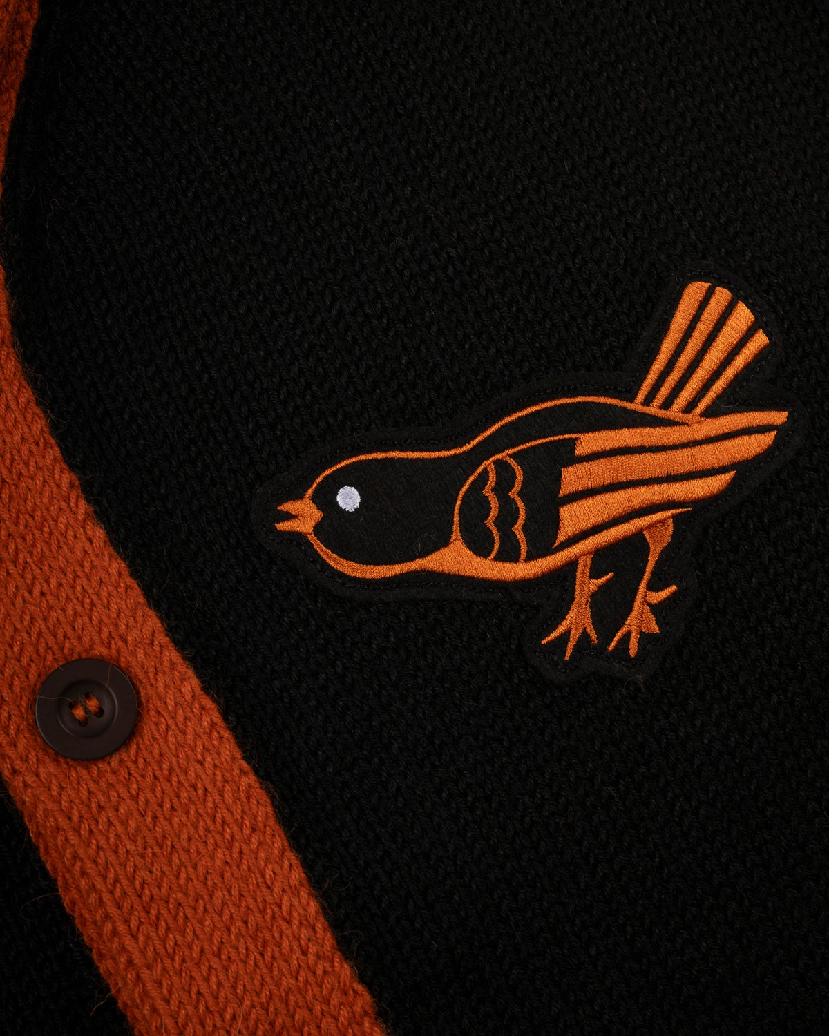 Baltimore Orioles 1964-65 Wool Shawl Collar Sweater product image 2, provided for visual reference and product detail review