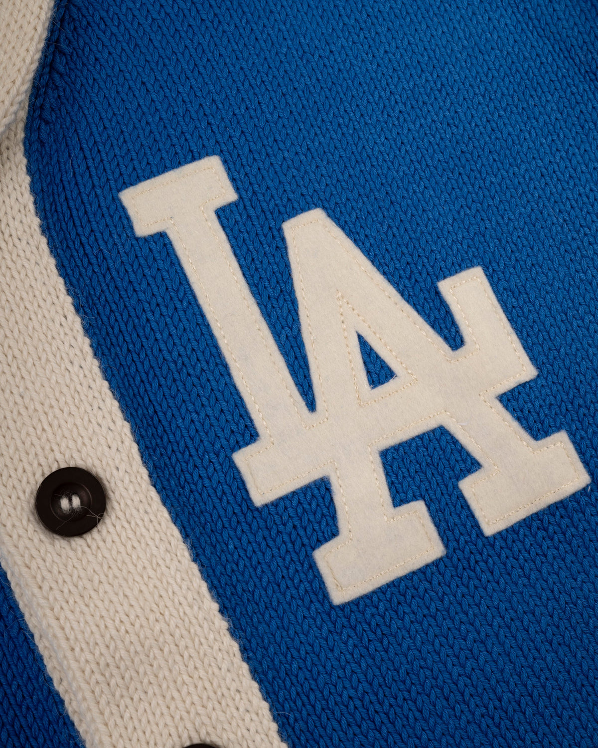 LA Dodgers 1958 Wool Shawl Collar Sweater product image 2, provided for visual reference and product detail review
