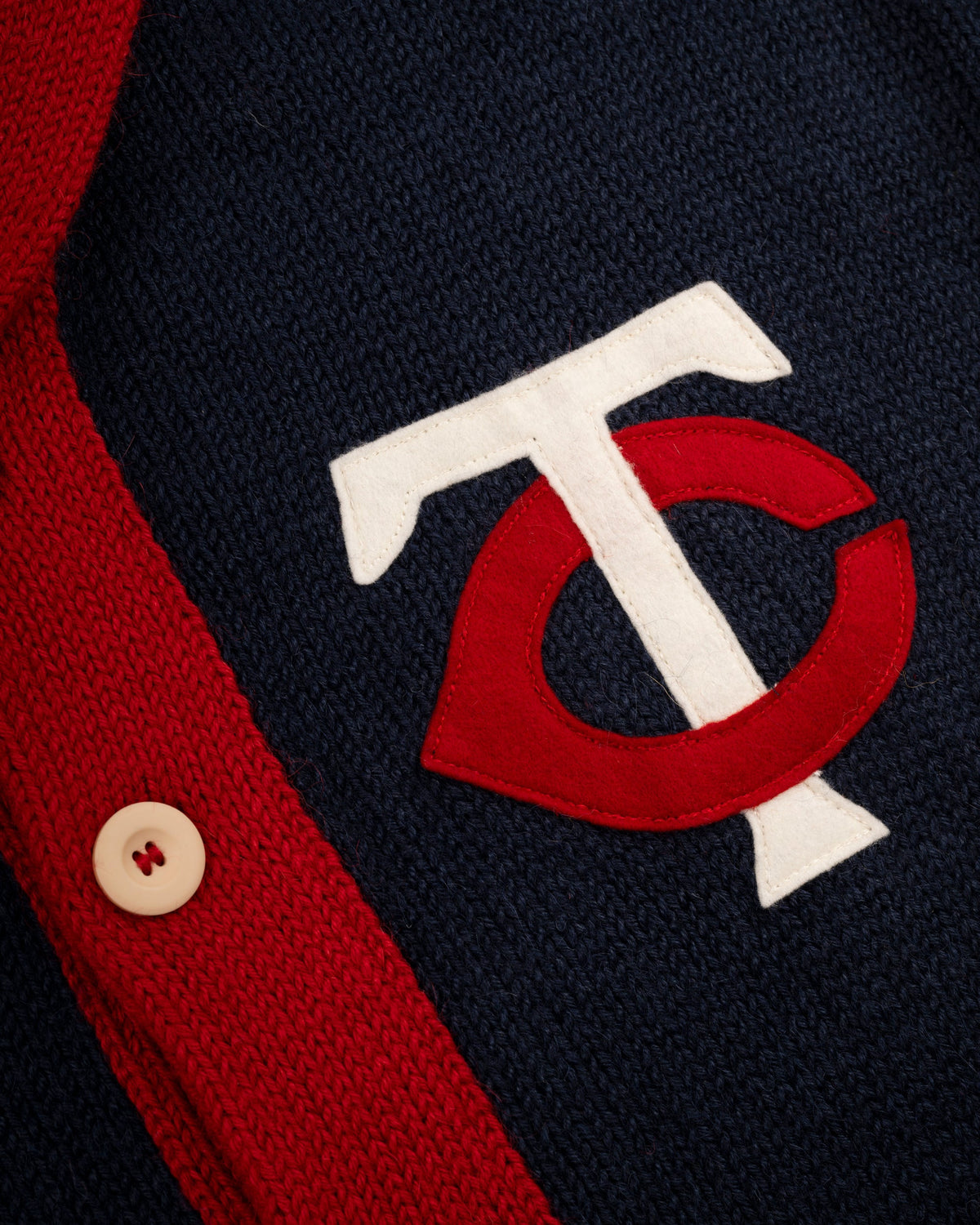 Minnesota Twins 1961-71 Wool Shawl Collar Sweater product image 2, provided for visual reference and product detail review
