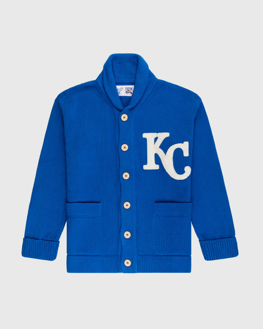 Kansas City Royals 1969 Wool Shawl Collar Sweater product image 1, provided for visual reference and product detail review