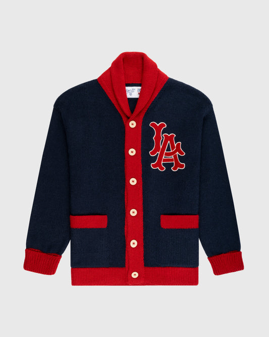 LA Angels 1961-65 Wool Shawl Collar Sweater product image 1, provided for visual reference and product detail review