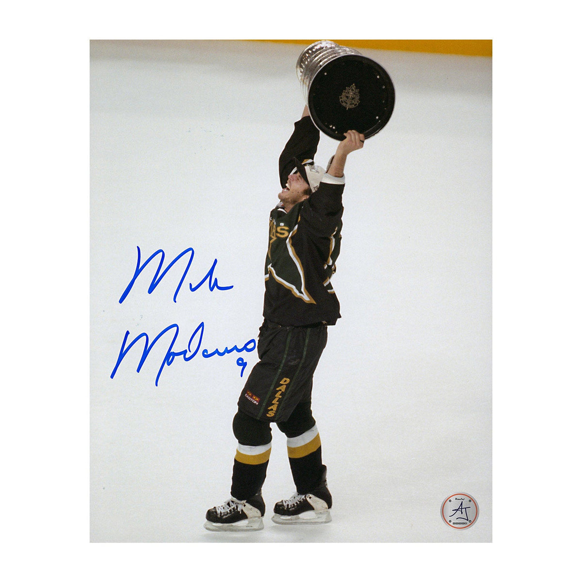 Mike Modano Autographed Dallas Stars Stanley Cup 8x10 Photo product image 1, provided for visual reference and product