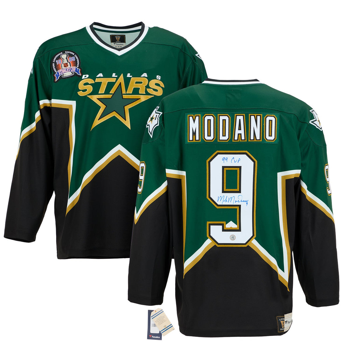 Mike Modano Dallas Stars Autographed 1999 Stanley Cup Fanatics Jersey product image 1, provided for visual reference and