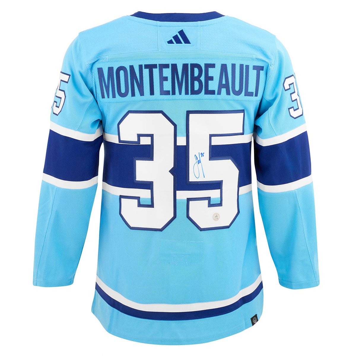 Sam Montembeault Autographed Montreal Canadiens Reverse Retro 2.0 adidas Jersey product image 1, provided for visual