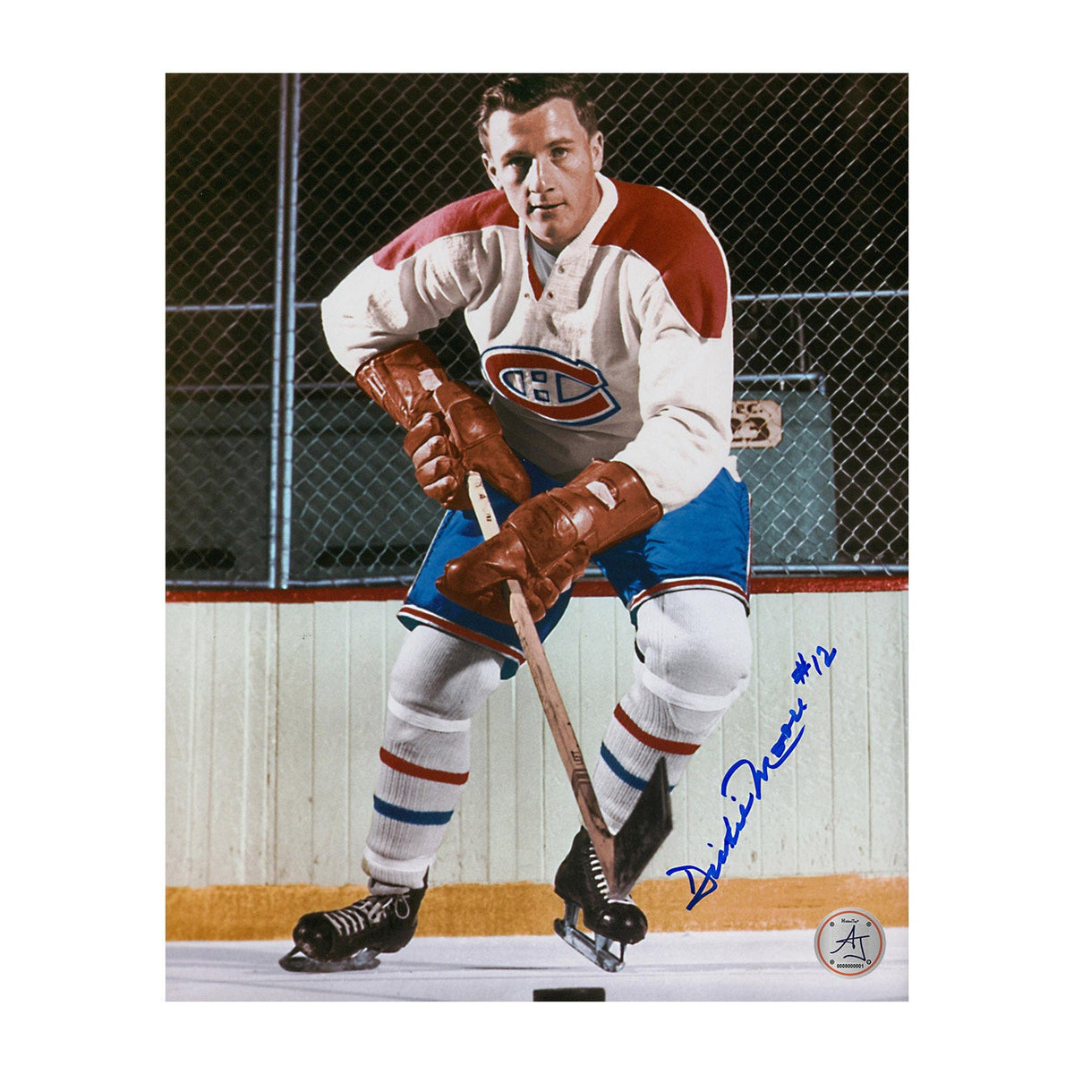 Dickie Moore Autographed Montreal Canadiens Original Six 8x10 Photo product image 1, provided for visual reference and