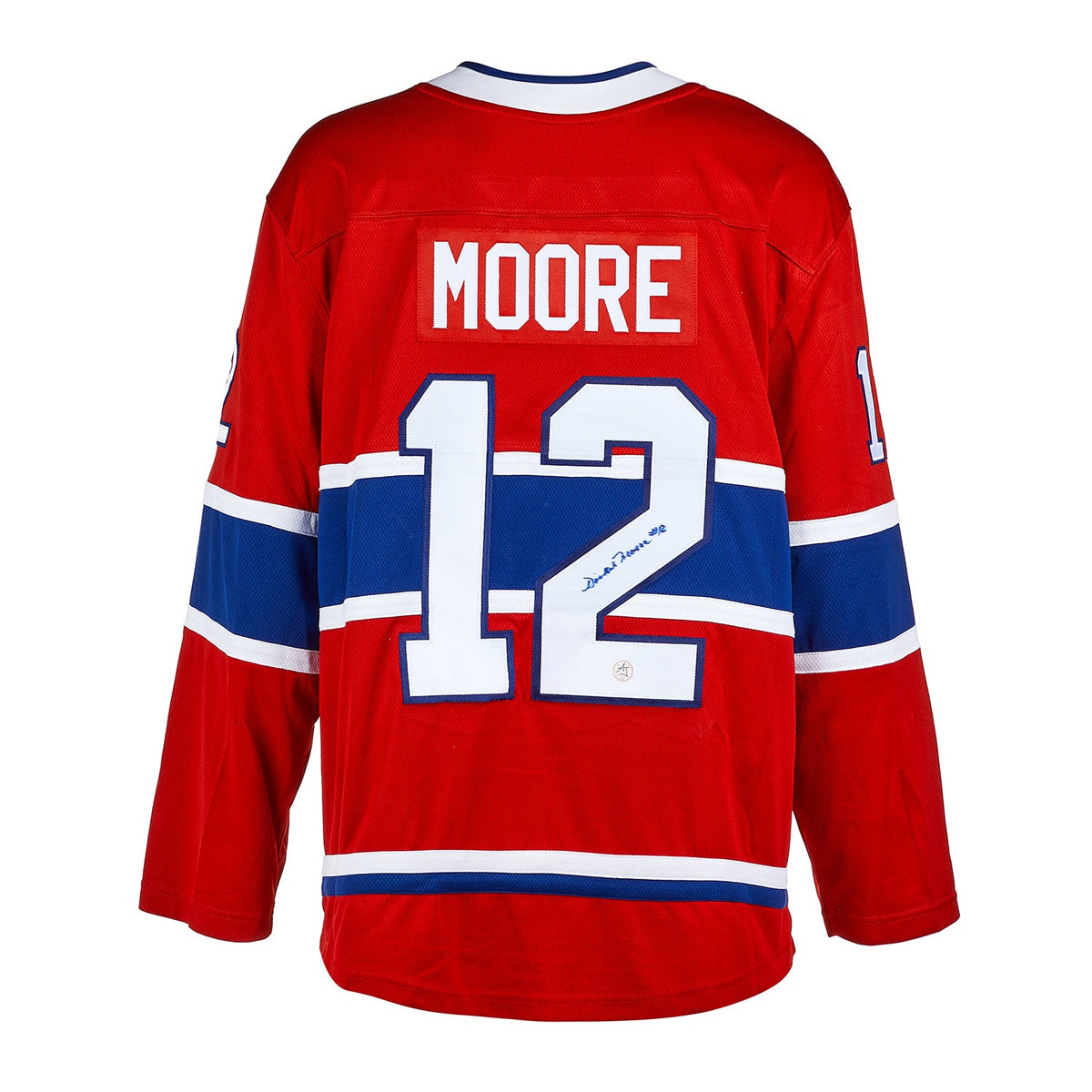 Dickie Moore Autographed Montreal Canadiens Fanatics Breakaway Jersey product image 1, provided for visual reference and