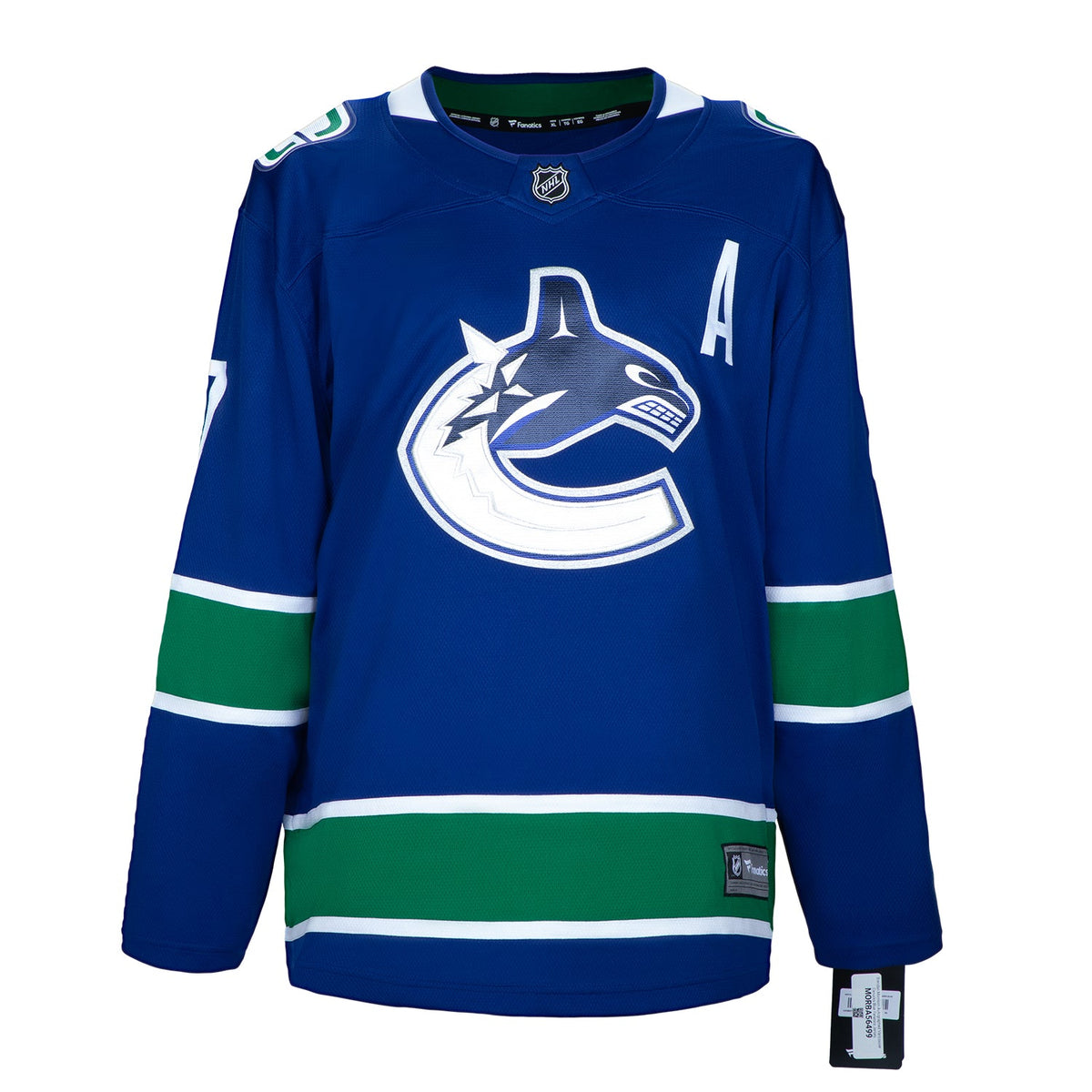 Brendan Morrison Autographed Vancouver Canucks Blue Fanatics Breakaway Jersey product image 2, provided for visual reference