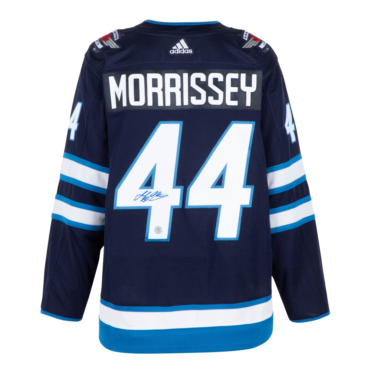 Josh Morrissey Autographed Winnipeg Jets adidas Jersey product image 1, provided for visual reference and product detail