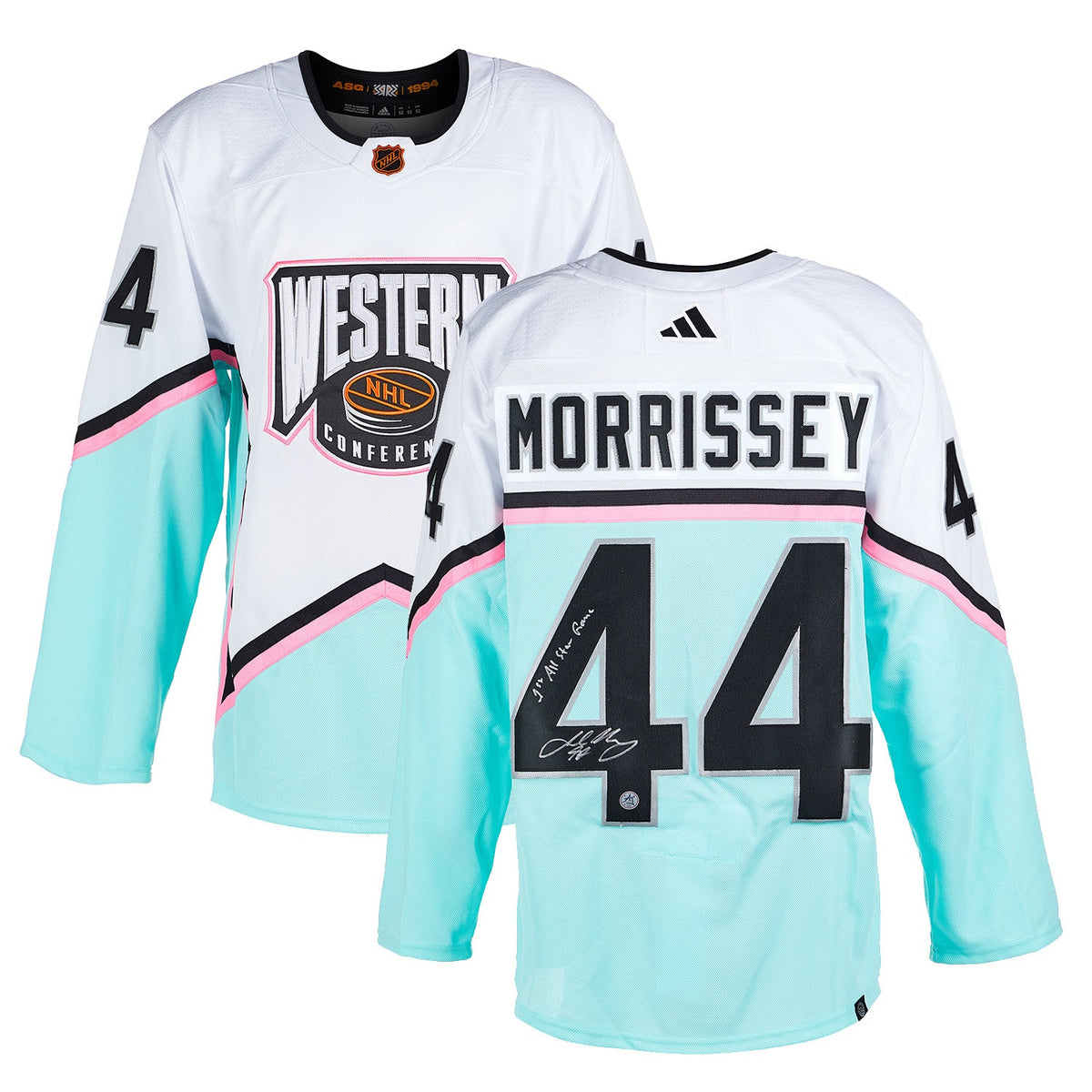 Josh Morrissey 2023 All-Star Game Signed & Inscribed 1st ASG adidas Jersey product image 3, provided for visual reference