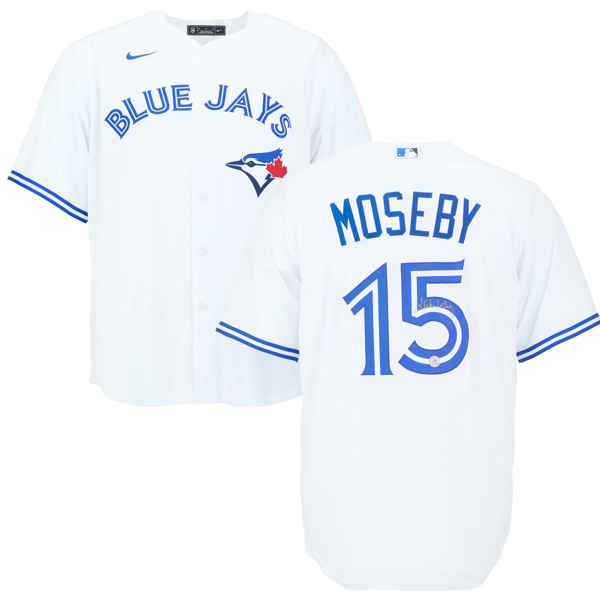 Lloyd Moseby Autographed Toronto Blue Jays White Nike Jersey product image 3, provided for visual reference and product