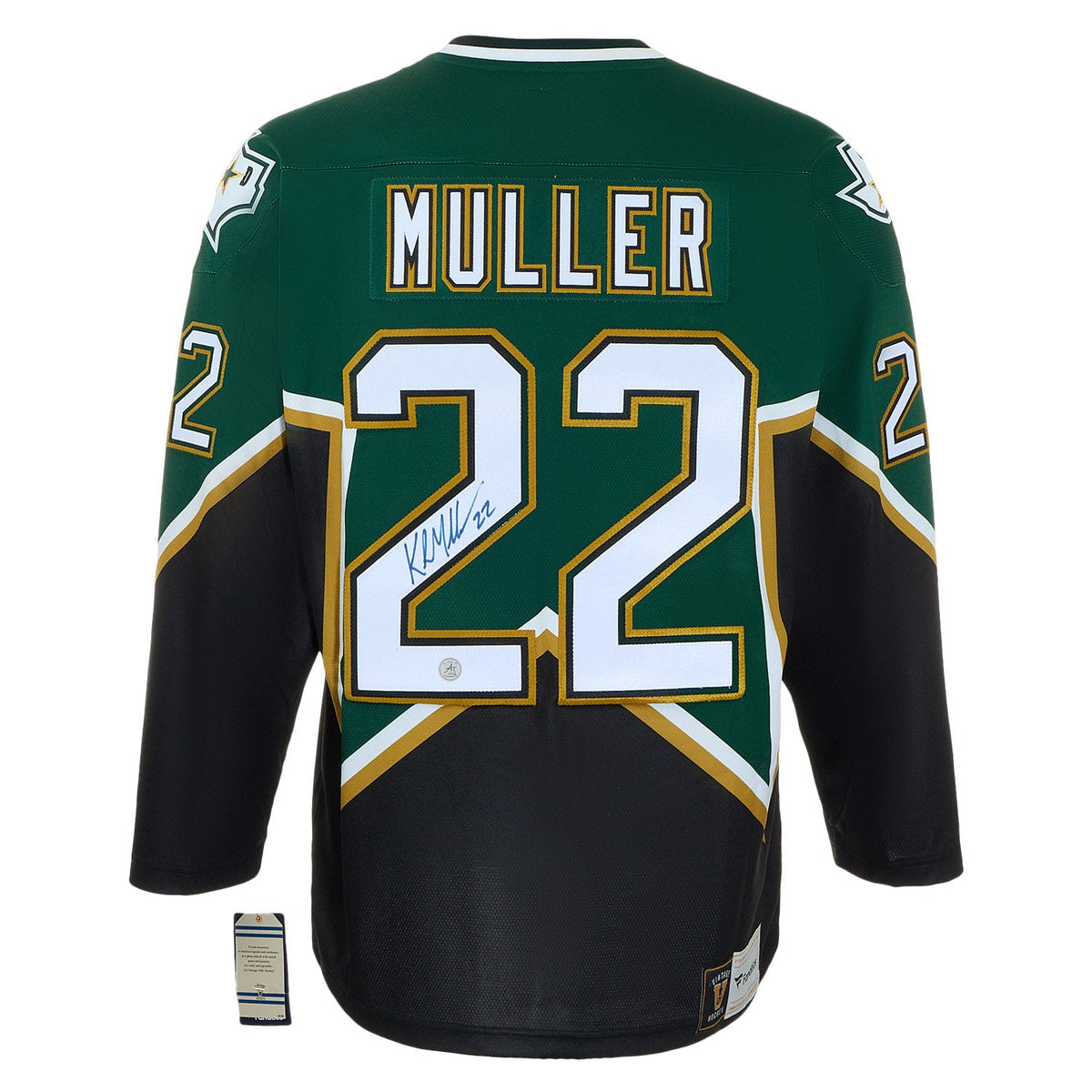 Kirk Muller Autographed Dallas Stars Throwback Breakaway Jersey product image 1, provided for visual reference and product