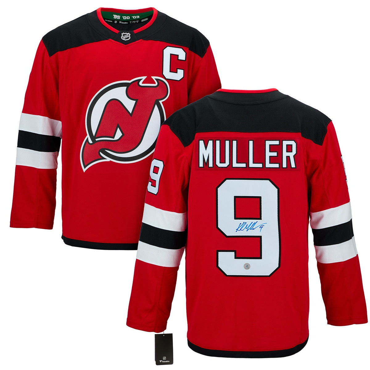 Kirk Muller Signed New Jersey Devils Fanatics Breakaway Jersey product image 3, provided for visual reference and product