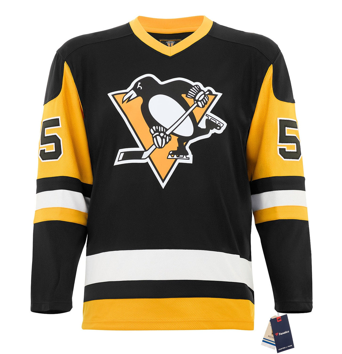Larry Murphy Autographed Pittsburgh Penguins Fanatics Throwback Jersey product image 2, provided for visual reference and