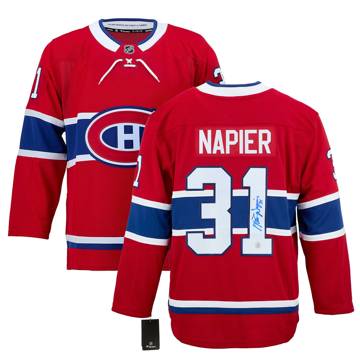 Mark Napier Autographed Montreal Canadiens Fanatics Breakaway Jersey product image 3, provided for visual reference and