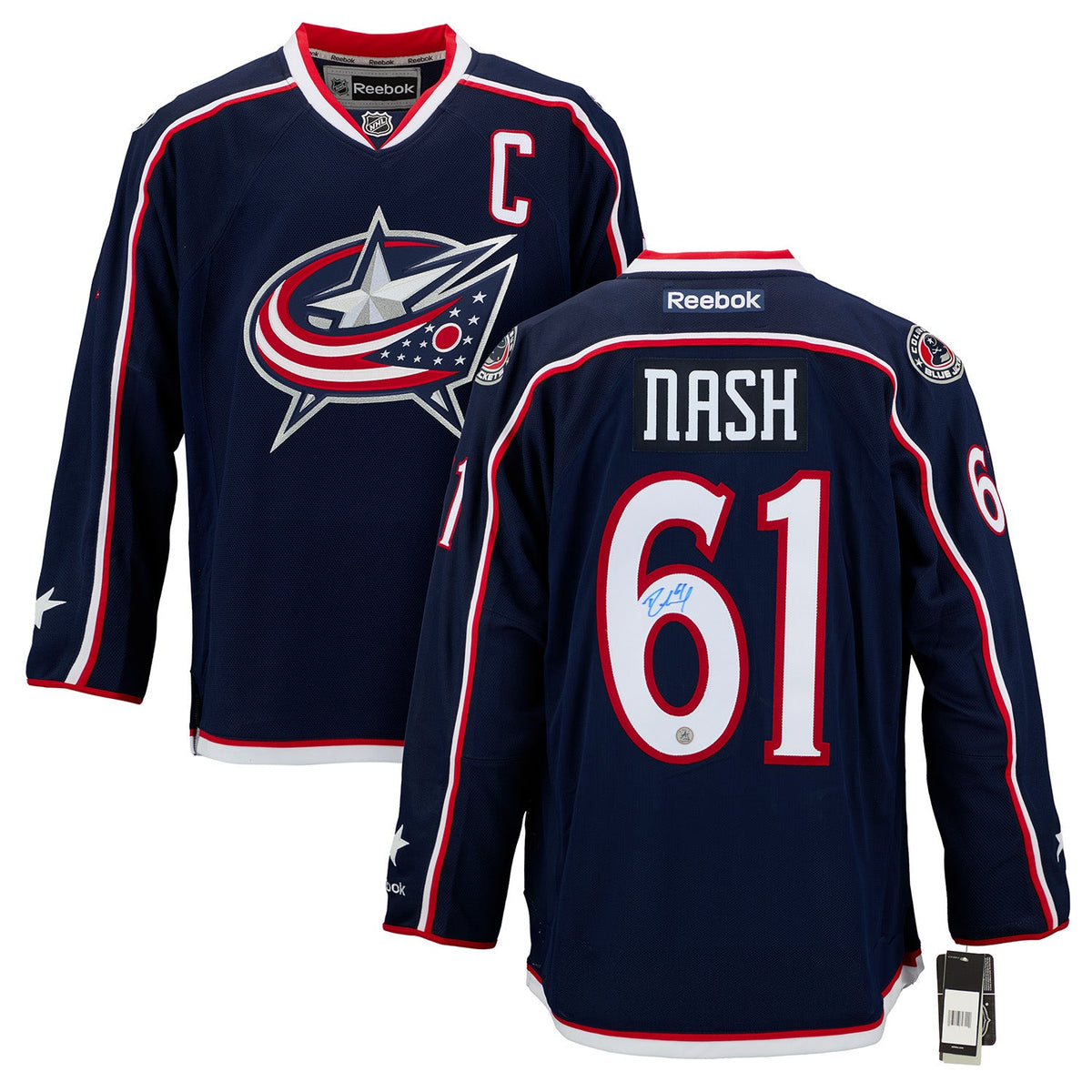Rick Nash Signed Columbus Blue Jackets Vintage Reebok Jersey product image 3, provided for visual reference and product