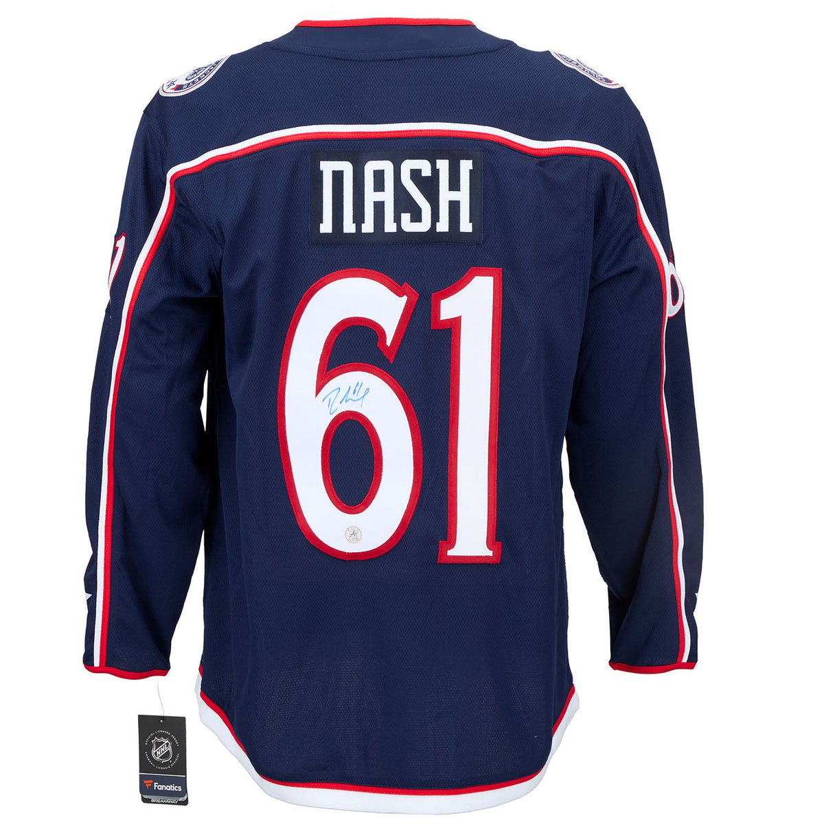 Rick Nash Autographed Columbus Blue Jackets Fanatics Breakaway Jersey product image 1, provided for visual reference and
