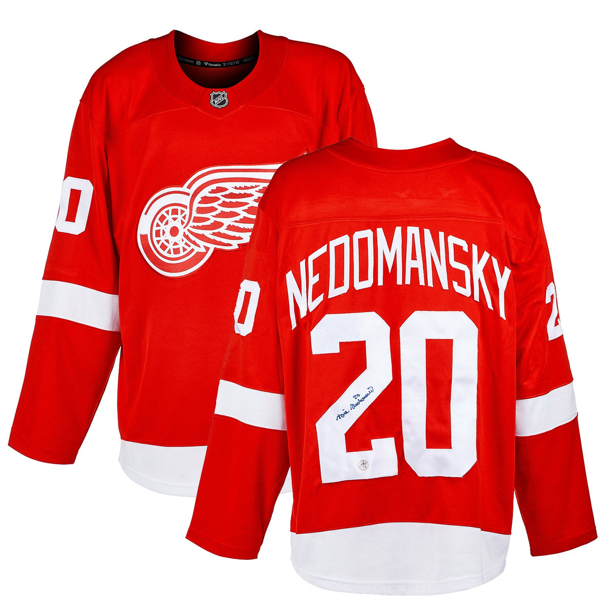 Vaclav Nedomansky Autographed Detroit Red Wings Fanatics Breakaway Jersey product image 2, provided for visual reference and
