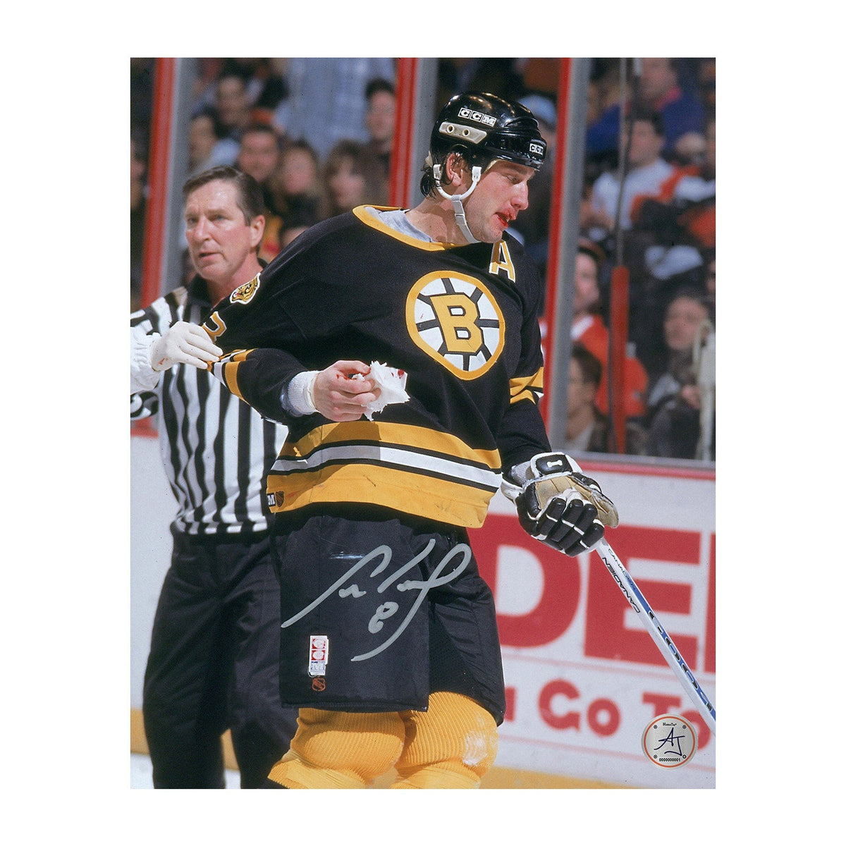Cam Neely Autographed Boston Bruins Bloody Warrior 8x10 Photo product image 1, provided for visual reference and product
