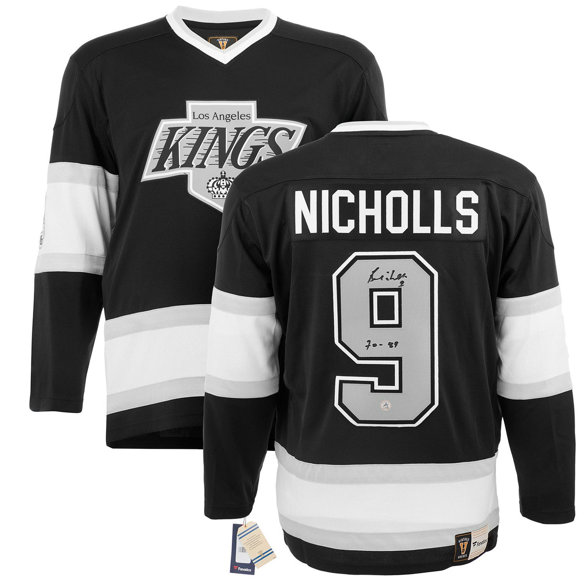 Bernie Nicholls Signed Los Angeles Kings Throwback Breakaway Jersey product image 3, provided for visual reference and
