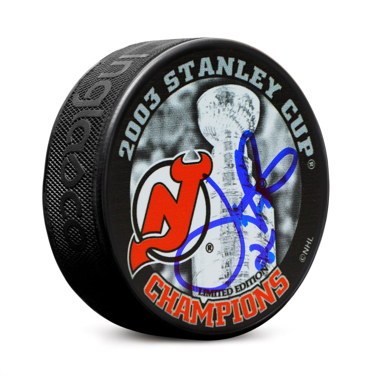 Joe Nieuwendyk Signed New Jersey Devils 2003 Stanley Cup Puck product image 1, provided for visual reference and product