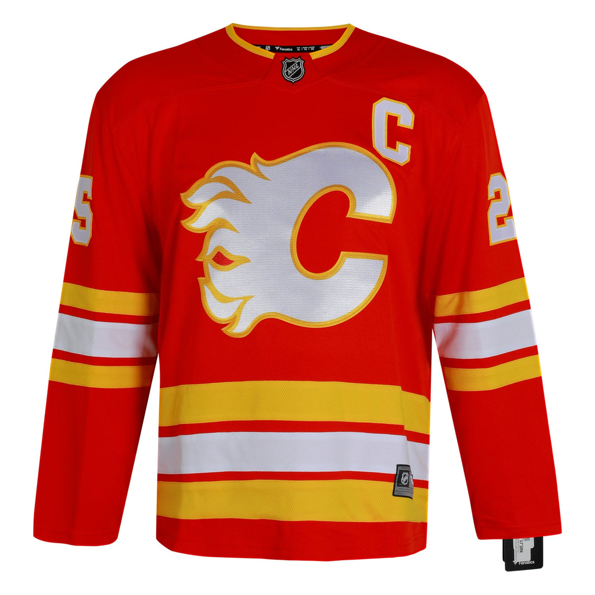 Joe Nieuwendyk Autographed Calgary Flames Fanatics Throwback Jersey product image 2, provided for visual reference and