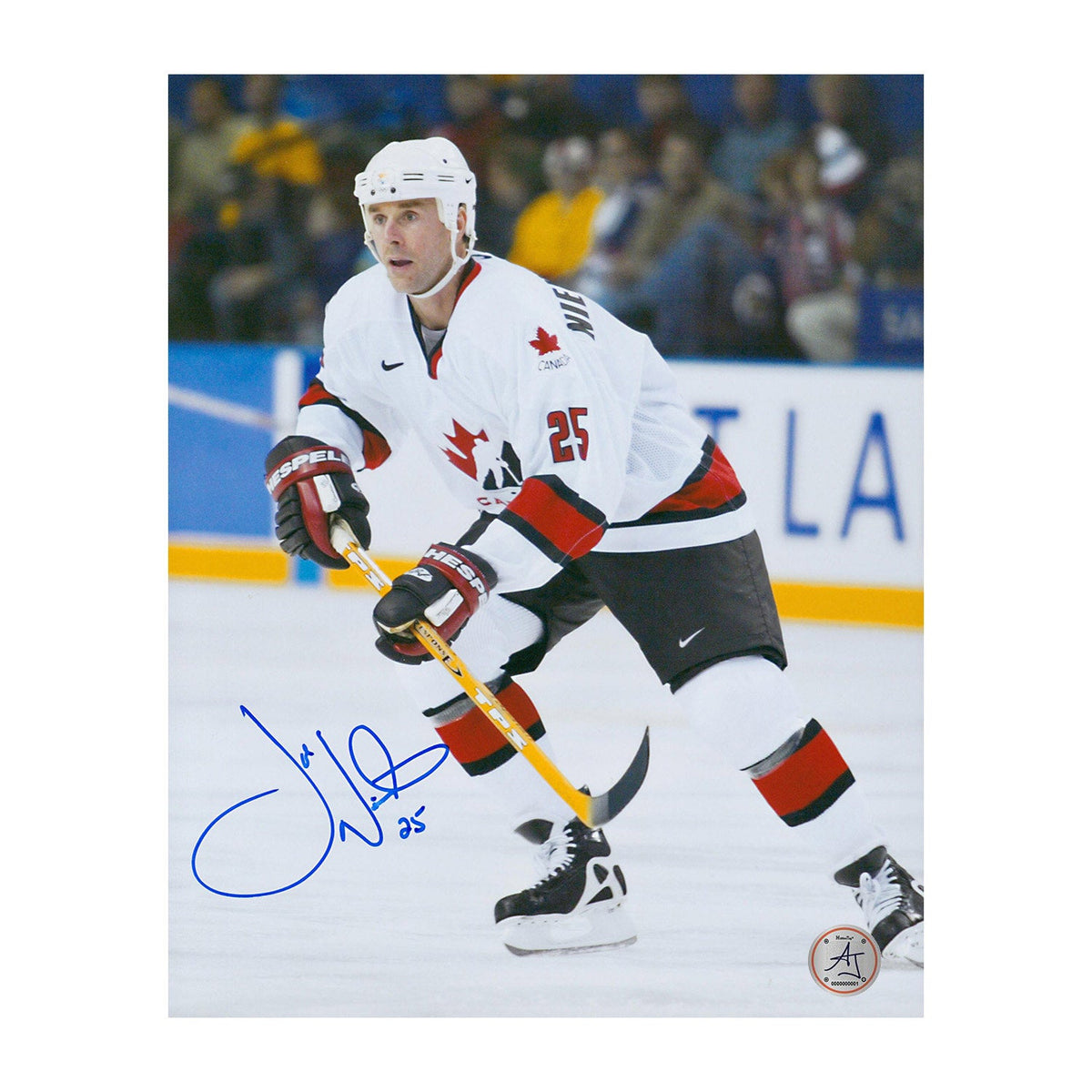 Joe Nieuwendyk Team Canada Signed Olympic Hockey 8x10 Photo product image 1, provided for visual reference and product