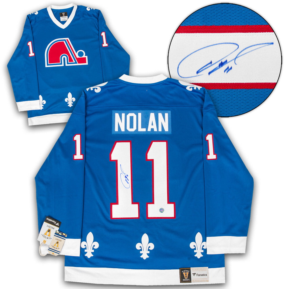 Owen Nolan Signed Quebec Nordiques Throwback Breakaway Jersey product image 1, provided for visual reference and product