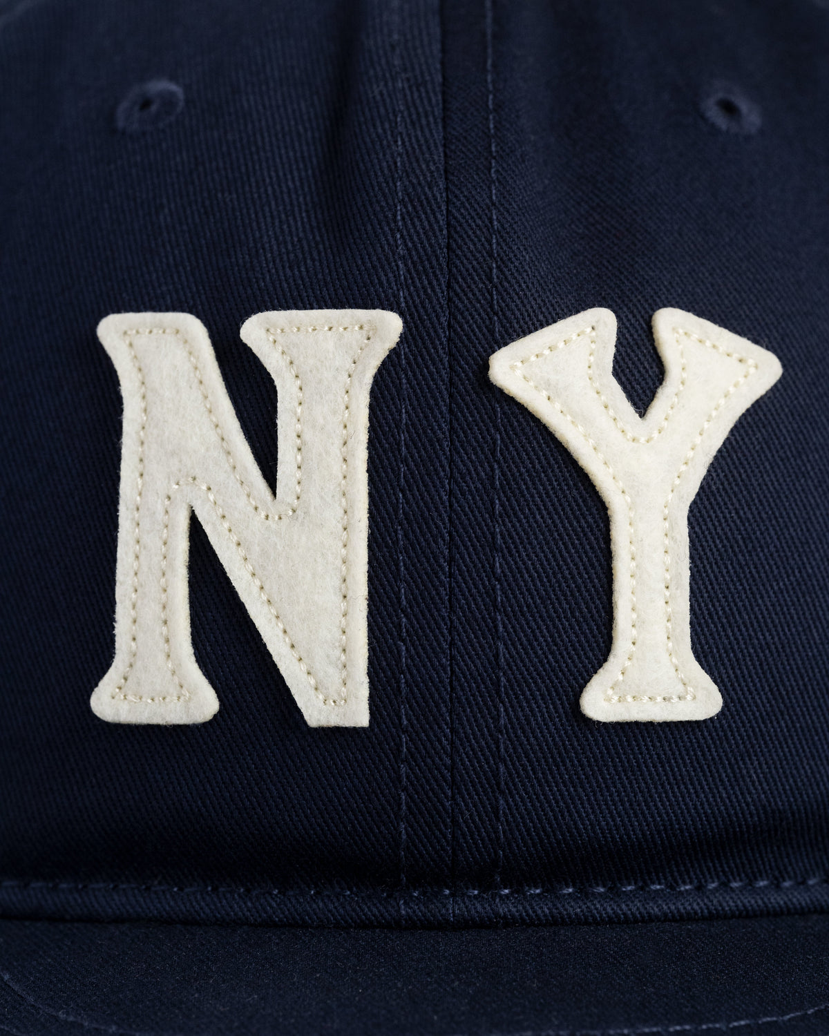 New York Black Yankees Felt 'NY' Cotton Twill Ballcap product image 5, provided for visual reference and product detail