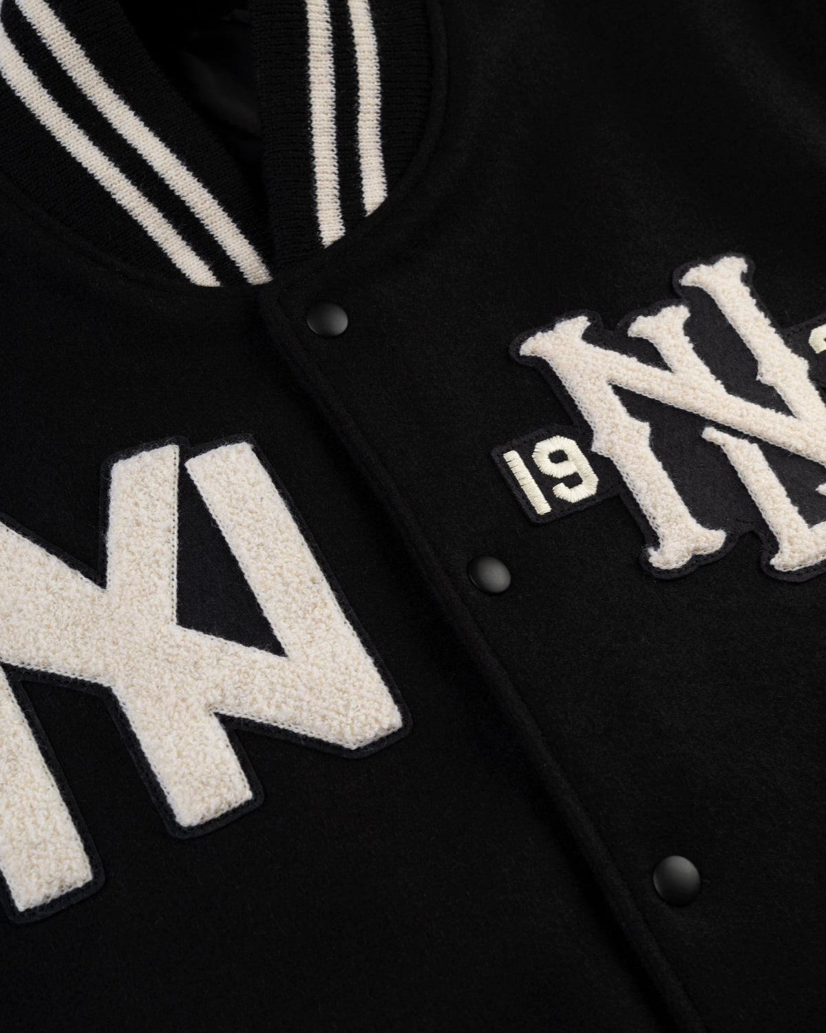 Negro League Wool & Leather Varsity Jacket product image 3, provided for visual reference and product detail review