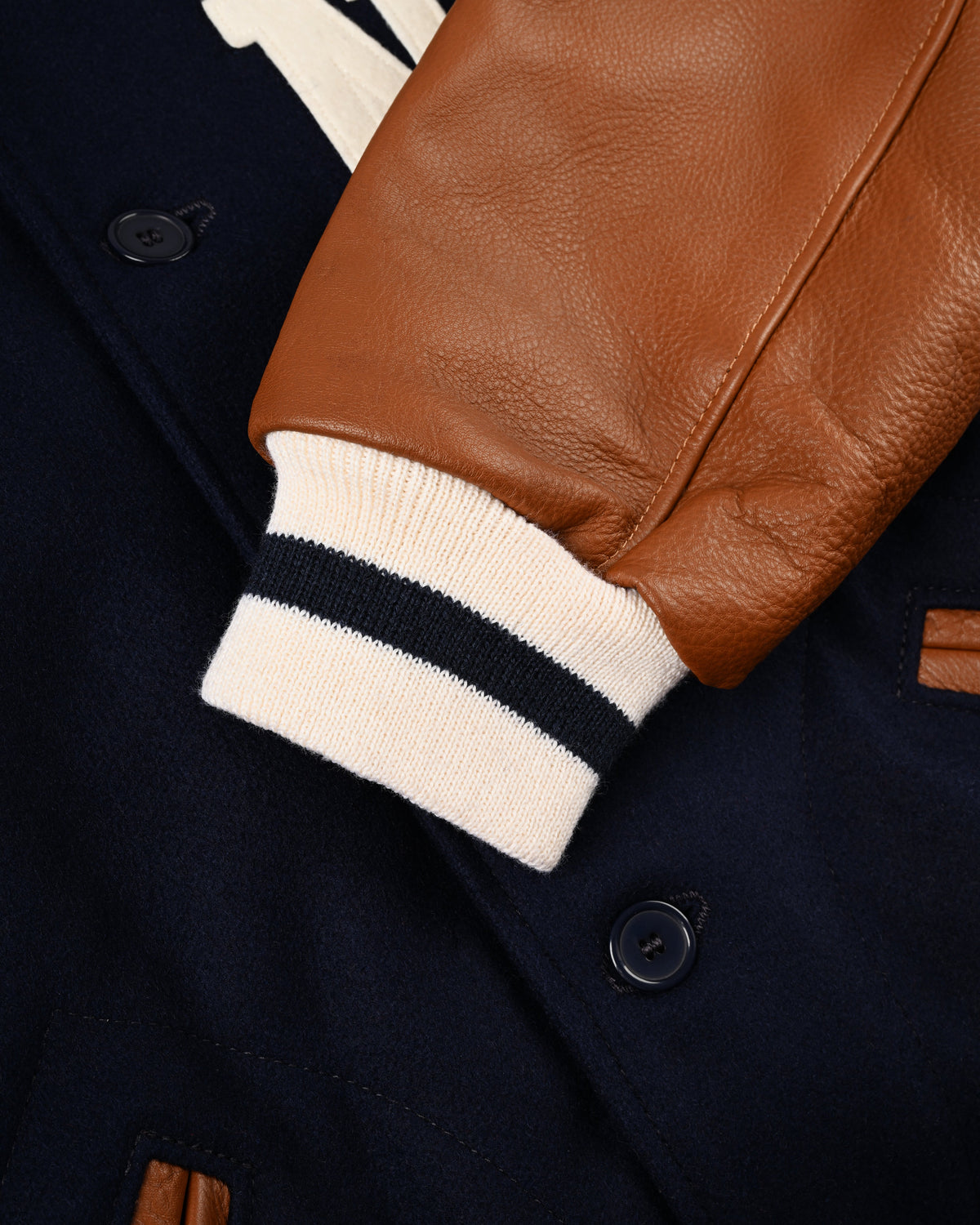 New York Black Yankees 1940 Authentic Wool & Leather Varsity Jacket product image 5, provided for visual reference and