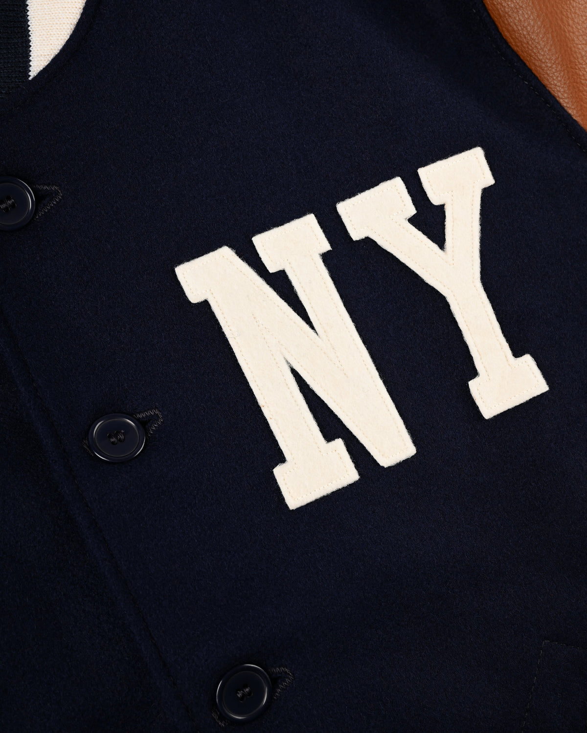New York Black Yankees 1940 Authentic Wool & Leather Varsity Jacket product image 4, provided for visual reference and
