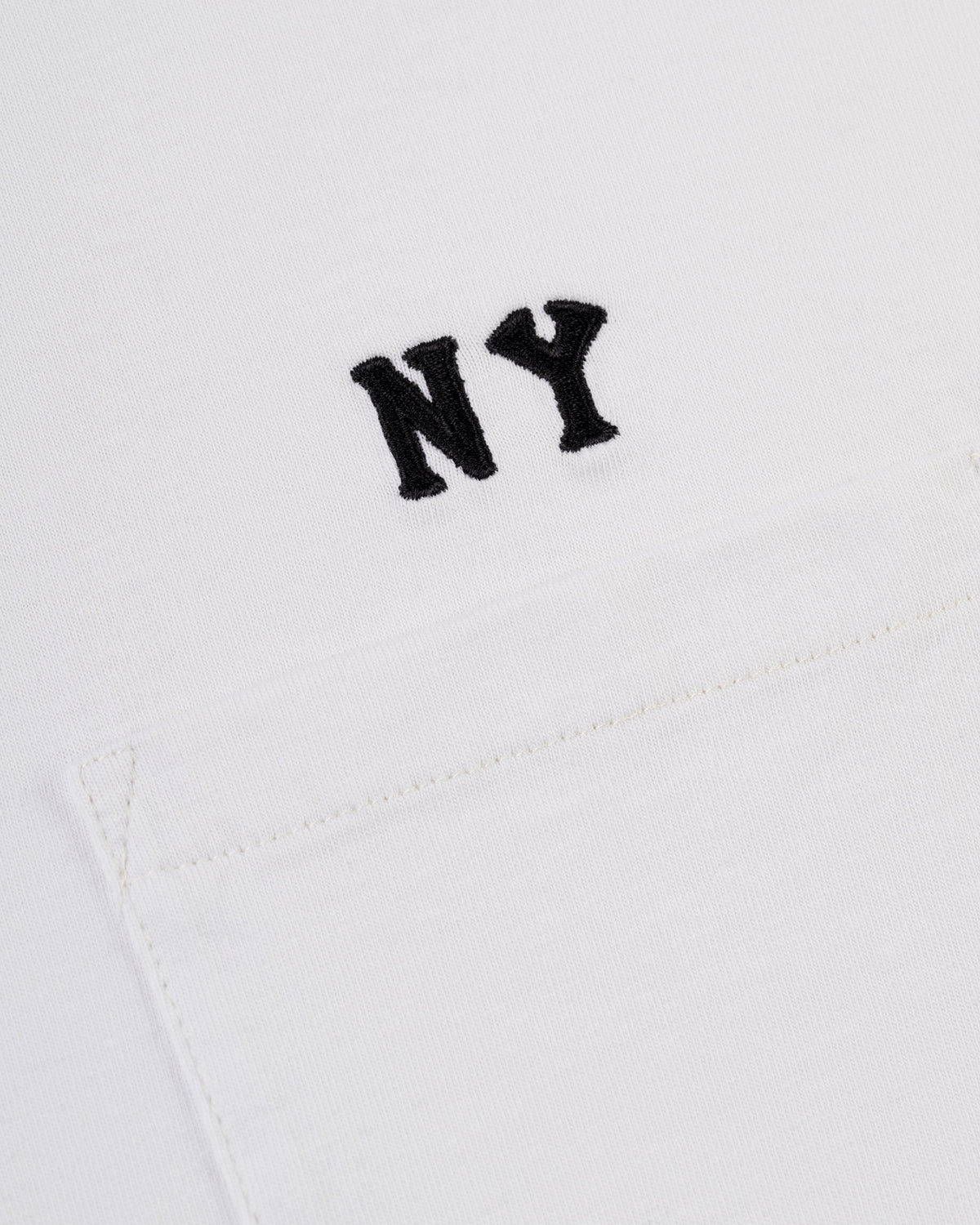 New York Black Yankees Embroidered 'NY' Long Sleeve Pocket T-Shirt product image 3, provided for visual reference and