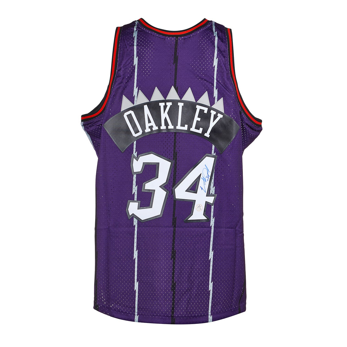 Charles Oakley Signed Toronto Raptors Mitchell & Ness Throwback Jersey product image 1, provided for visual reference and