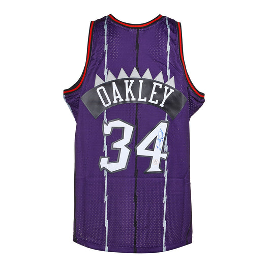 Charles Oakley Signed Toronto Raptors Mitchell & Ness Throwback Jersey product image 1, provided for visual reference and