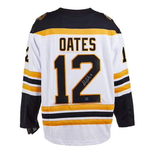 Adam Oates Signed Boston Bruins White Fanatics Breakaway Jersey product image 1, provided for visual reference and product