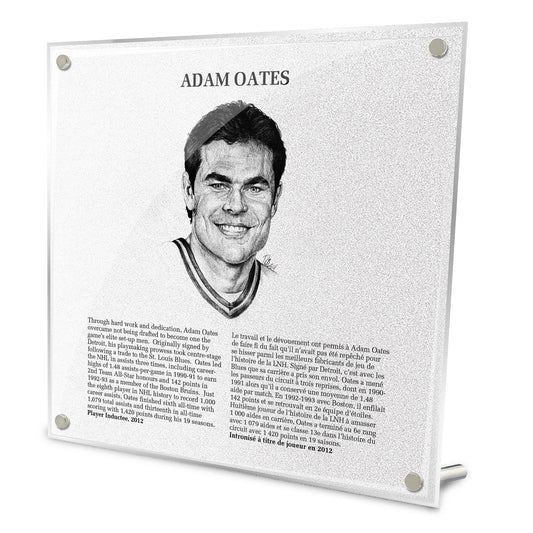Adam Oates Replica Hockey Hall of Fame Plaque product image 1, provided for visual reference and product detail review