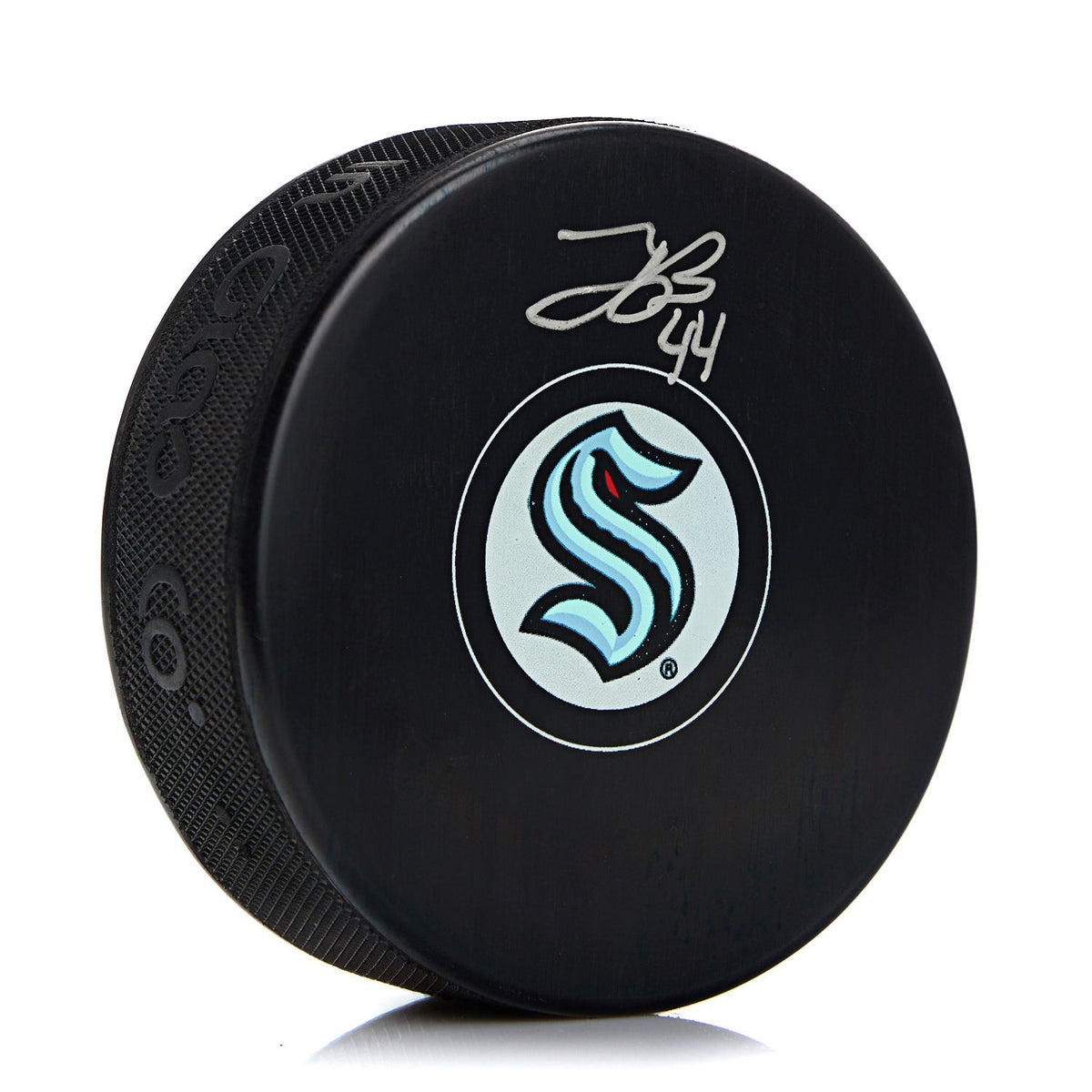 Jake O'Brien Autographed Seattle Kraken Hockey Puck product image 1, provided for visual reference and product detail review