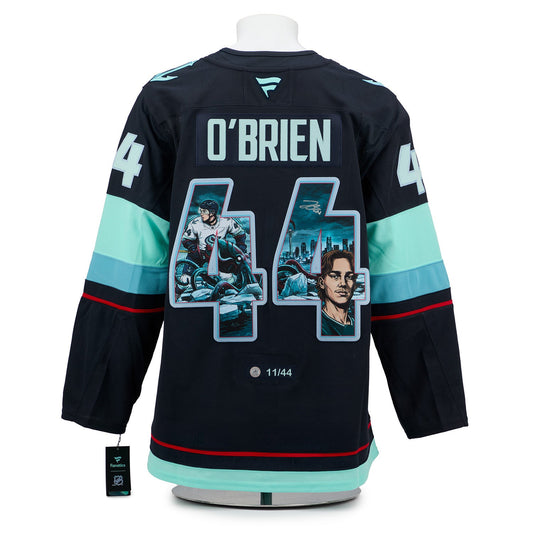 Jake O'Brien Autographed Seattle Kraken Comic Book Art Jersey #11/44 product image 1, provided for visual reference and