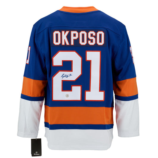 Kyle Okposo Signed New York Islanders Fanatics Breakaway Jersey product image 1, provided for visual reference and product