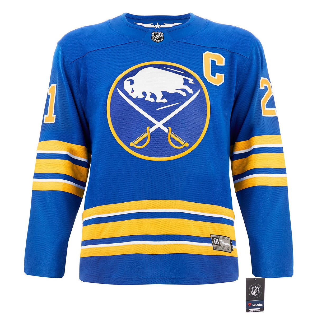 Kyle Okposo Signed Buffalo Sabres Fanatics Breakaway Jersey product image 2, provided for visual reference and product