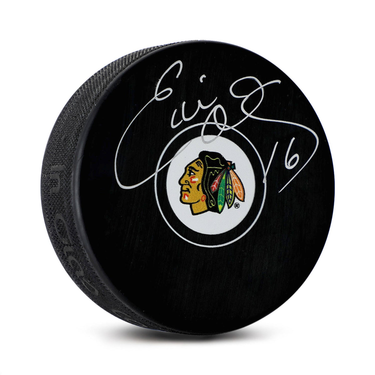 Ed Olczyk Autographed Chicago Blackhawks Hockey Puck product image 1, provided for visual reference and product detail review