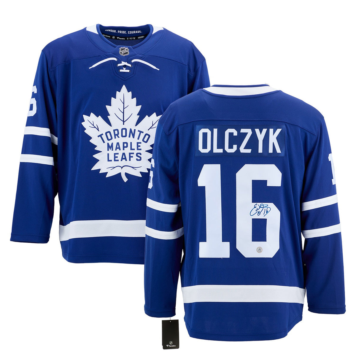 Ed Olczyk Signed Toronto Maple Leafs Fanatics Breakaway Jersey product image 3, provided for visual reference and product