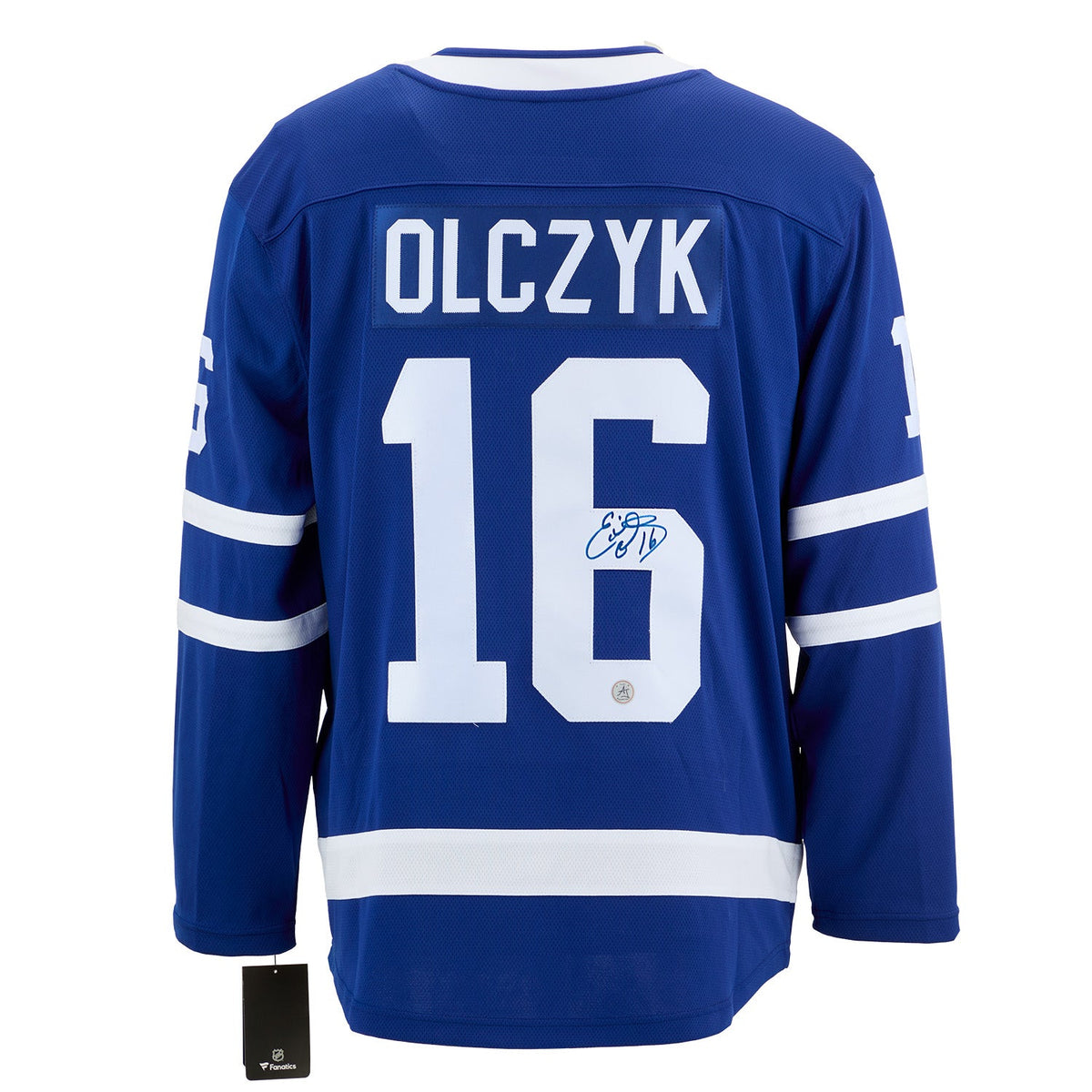 Ed Olczyk Signed Toronto Maple Leafs Fanatics Breakaway Jersey product image 1, provided for visual reference and product