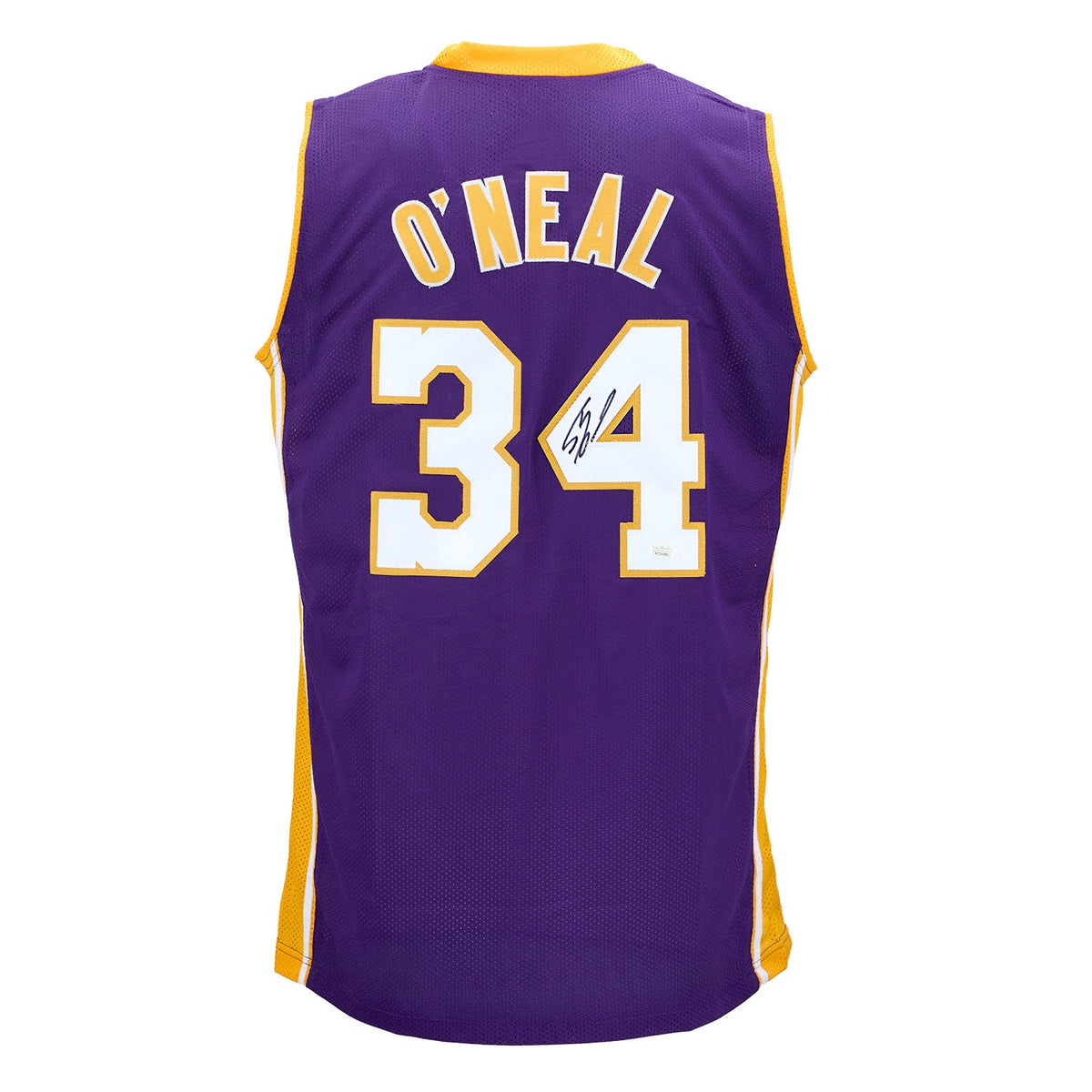Shaquille O'Neal Signed Los Angeles Purple City Design Basketball Jersey product image 1, provided for visual reference and
