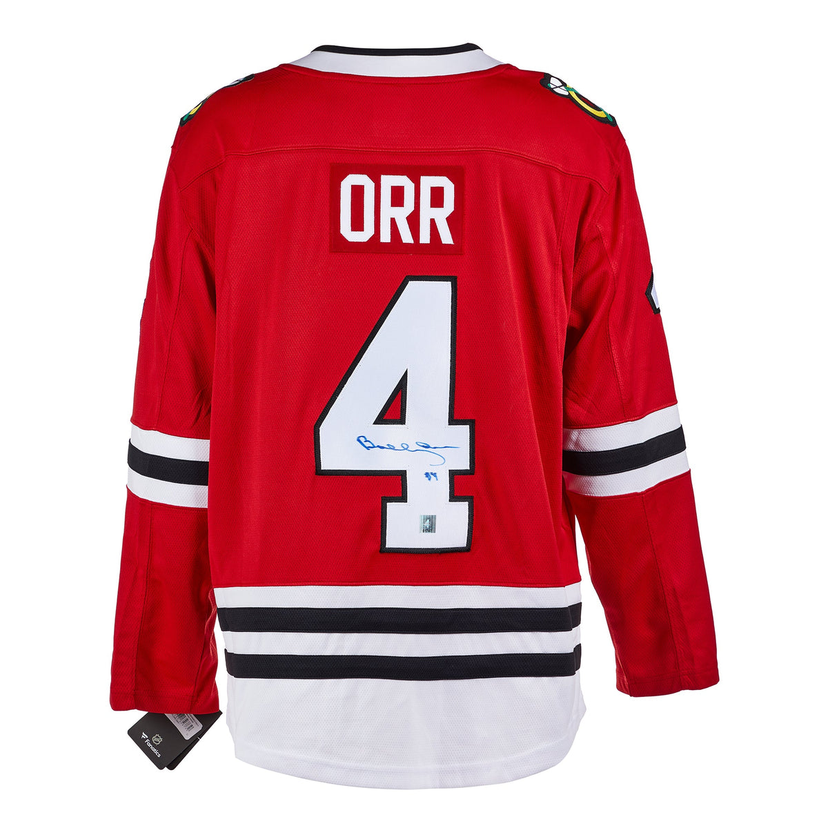 Bobby Orr Autographed Chicago Blackhawks Fanatics Breakaway Jersey product image 1, provided for visual reference and