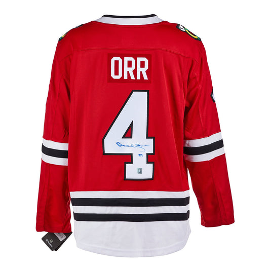 Bobby Orr Autographed Chicago Blackhawks Fanatics Breakaway Jersey product image 1, provided for visual reference and