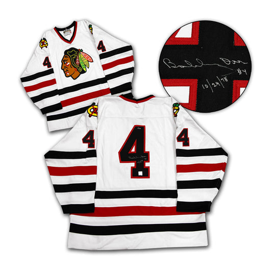Bobby Orr Chicago Blackhawks Signed & Dated Last Game Jersey #/144 product image 1, provided for visual reference and