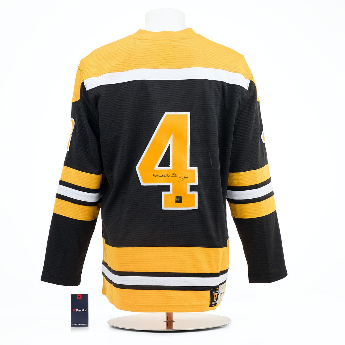 Bobby Orr Signed Boston Bruins Throwback Breakaway Jersey product image 1, provided for visual reference and product detail