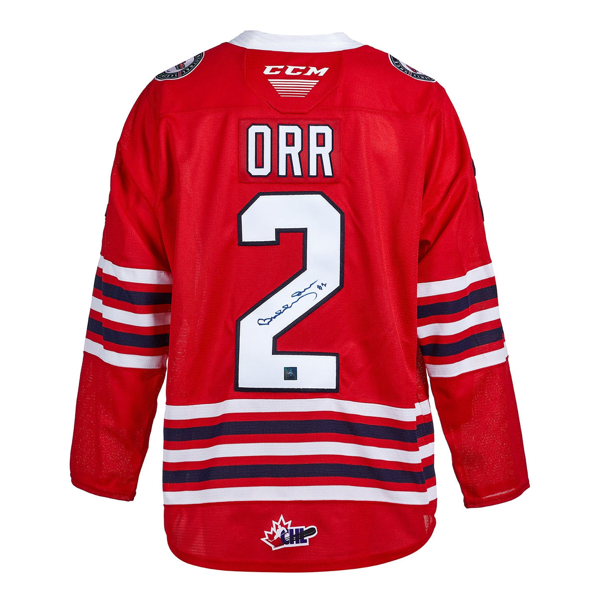 Bobby Orr Autographed Oshawa Generals CHL CCM Jersey product image 1, provided for visual reference and product detail review