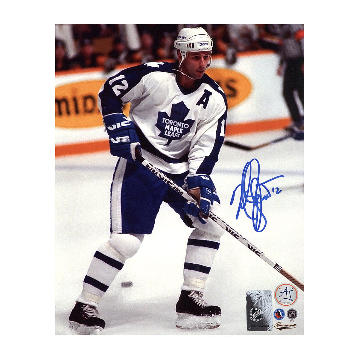 Mark Osborne Autographed Toronto Maple Leafs Game Action 8x10 Photo product image 1, provided for visual reference and